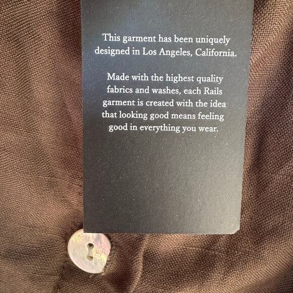 Rails Dress Clement Button-Front Belted Midi Linen Blend Green Minimalist S NWT - Picture 8 of 12